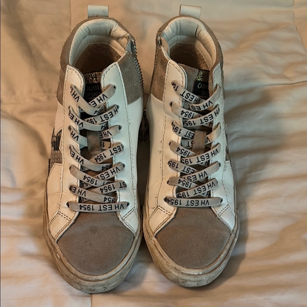 Vintage Havana girls High-Top Sneakers with Graphic Laces